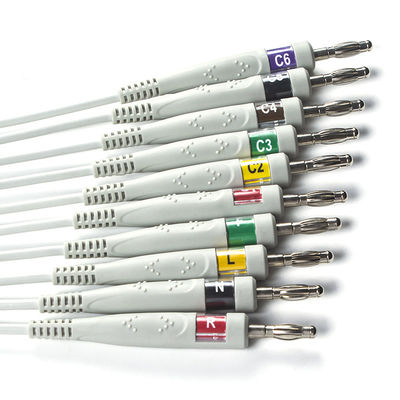 EKG Cable 10Lead IEC Banana 4.0mm For Nihon Kohden ECG-9320 ECG-9522P BR-911D