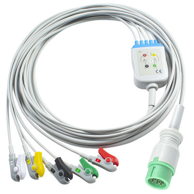 5 Lead TPU Direct-Connect ECG Cable Compatible with Comen
