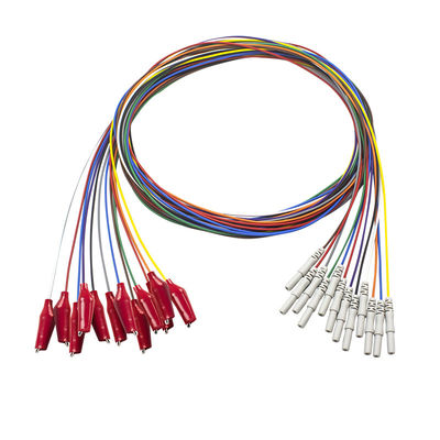 Din 1.5mm style Grabber with Soft outer shell Alligator Clip EEG Electrodes Plated gold EEG EMG Leadwires Electrode