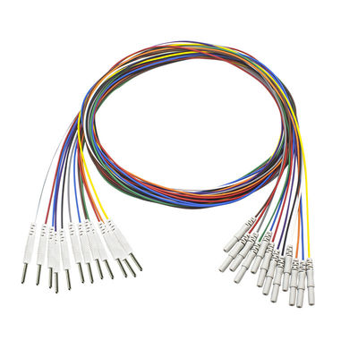 Din 1.5mm-2.0mm Pin Eeg Needle Electrodes Plated Gold EEG EMG Leadwires Electrode
