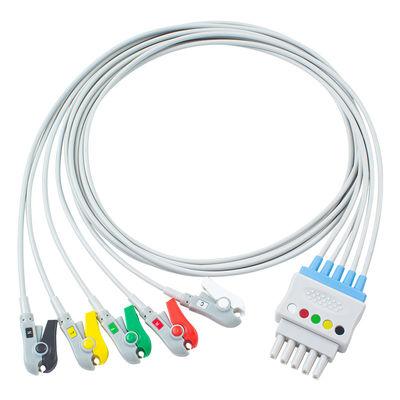 P-Hilips M1625A 989803104521 ECG Lead Wires 6 Lead Cable IEC Clip MP 20 IntelliVue MX800