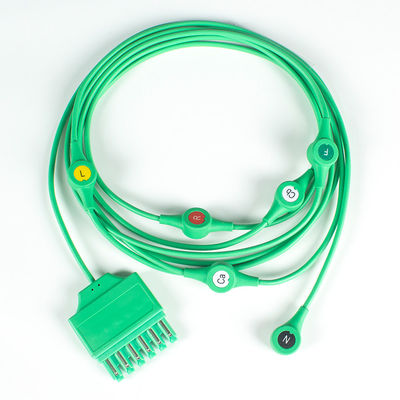 MS14682 ECG Cable Drager ECG Single Pin Monolead 6Lead Leadwires IEC Snap