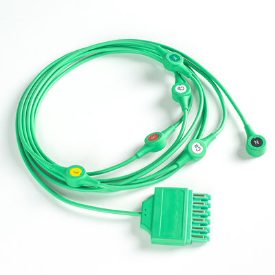 MS14682 ECG Cable Draeger ECG Single Pin Monolead 6Lead Leadwires IEC Snap