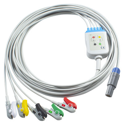 Epsilon Lemo 6Pin ECG Cables and Leadwires ECG Cable 3 5 Lead IEC AHA Snap Grabber Clip