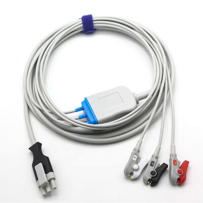 Primedic XD100 XD30 defibrillator ECG EKG patient Cable and Leadwires 3Pin 3Lead