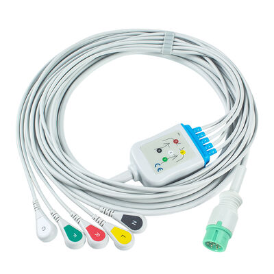Yonker IE12 E12 E12S 9Pin Multi-Parameter Monitor ECG Cable 6Pin ECG Cables and Leadwires