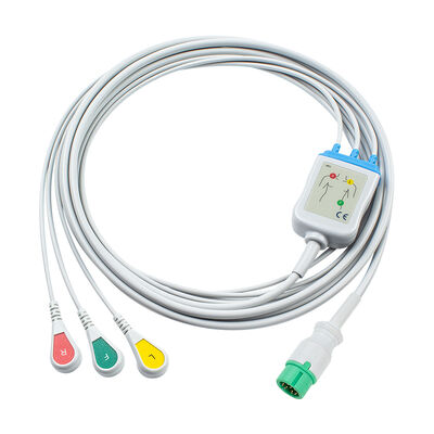 Yonker 12Pin E12 One direct ECG Cable ECG Cables and Leadwires 3Lead AHA IEC