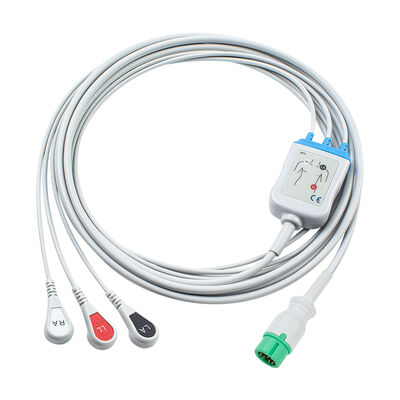 Yonker 12Pin E12 One direct ECG Cable ECG Cables and Leadwires 3Lead AHA IEC