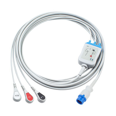 Innomed Cardio-Aid CA360-B defibrillator 12Pin ECG EKG Cable and Leadwires 3Lead