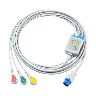 Innomed Cardio-Aid CA360-B defibrillator 12Pin ECG EKG Cable and Leadwires 3Lead