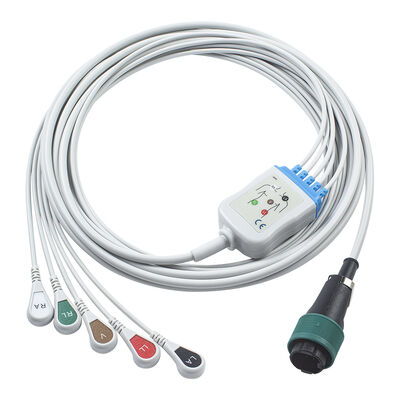 Saadat 6pin 8pin one piece ECG Cable and leadwires