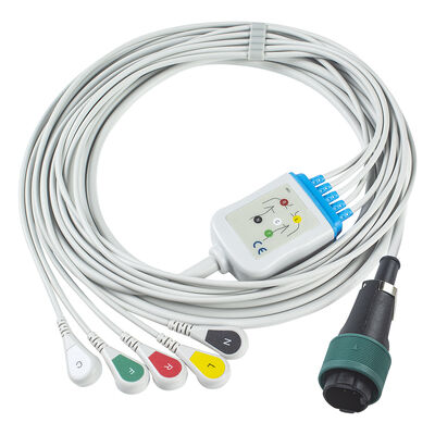 Saadat 6pin 8pin one piece ECG Cable and leadwires