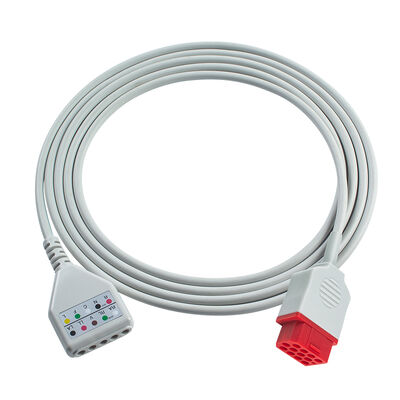 Biolight 12Pin 3 5Lead ECG Trunk Adapter Cable O-ximax Tech AnyView A2 A6 A4 A8 Q7 Q5 ECG Extension Cable Din Style