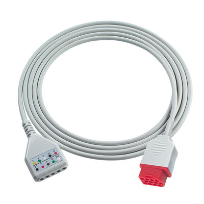 Biolight 12Pin 3 5Lead ECG Trunk Adapter Cable O-ximax Tech AnyView A2 A6 A4 A8 Q7 Q5 ECG Extension Cable Din Style