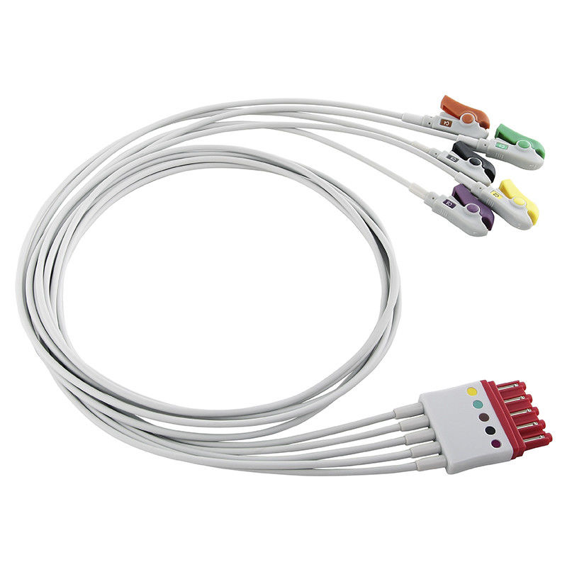 P-hilips M1978A M1976A 989803125881 ECG Leadwires 6 Lead Cable Lead wire IEC Clip MP 40 IntelliVue M1167A HeartStart MRx
