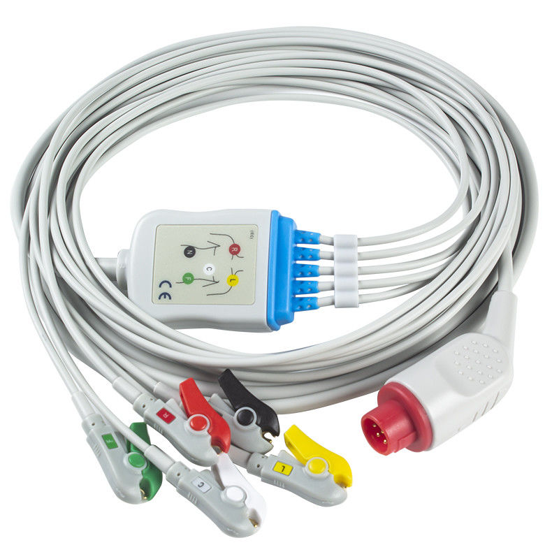Bionet BM3/5 ECG Cables And Leadwires 5 Lead IEC Clip 8Pin Connector ECG Cable