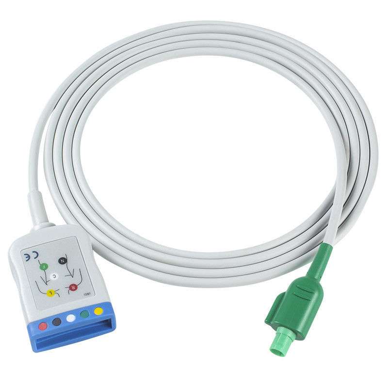 Datascope/Maquet/Getinge 12 Pin ECG Trunk Cable To ECG 5 Lead Cable IEC AHA Single Pin ECG Leadwires