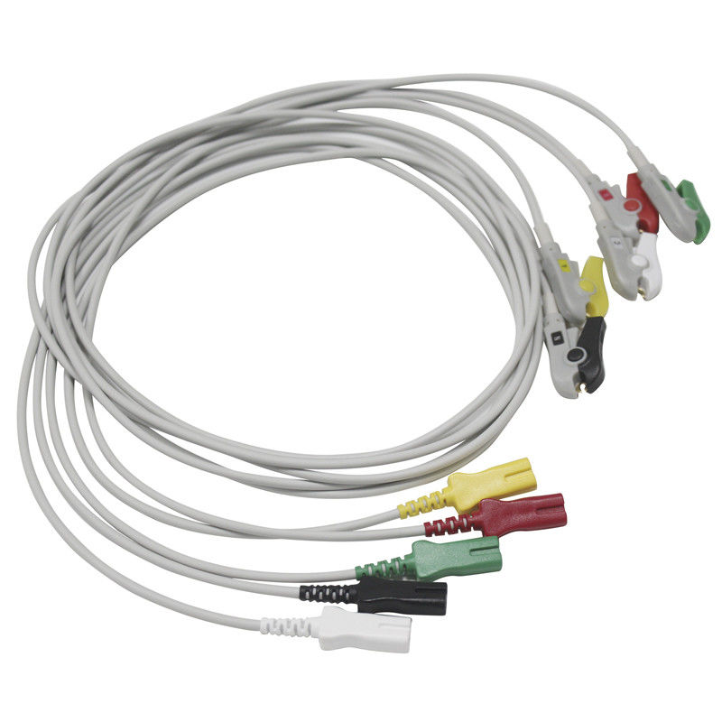 LL ECG Leadwires 5 Lead Snap Grabber Type Dual Pin AAMI 6PIN Bionet Datex S-iemens GE-Hellige Kontron