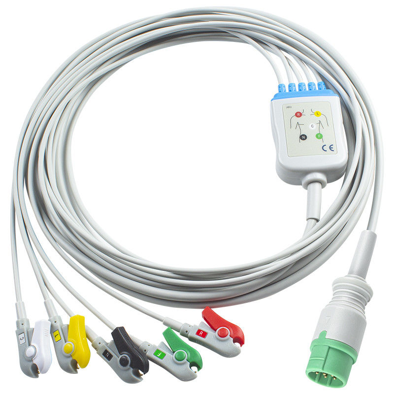 For Schiller Compatible Ecg Cable And Lead Wires Direct Connect 5 Lead IEC Grabber