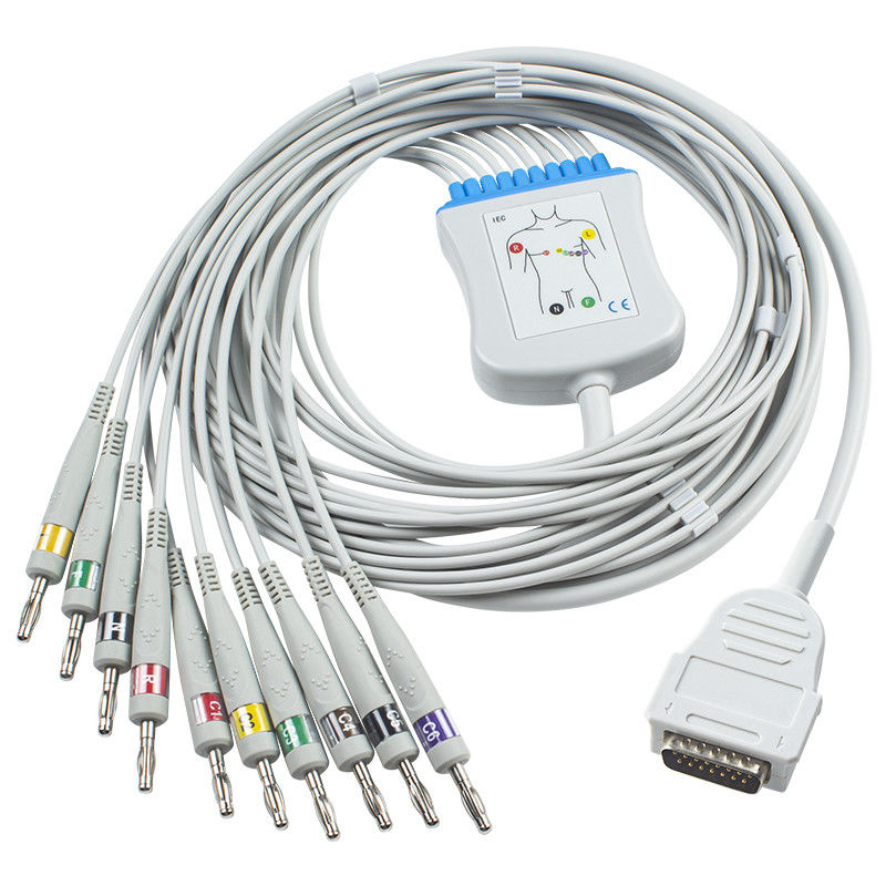 Mortara Burdick Direct Connect EKG Cable 012-0844-01 Eclipse 400 Atria 3100 Premier IEC Banana 4.0 7704 EKG Cable 10Lead