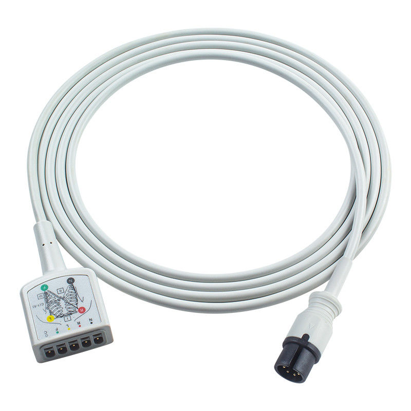 P-hilips PH AAMI 6Pin Connector 5Lead ECG Trunk Adapter Cable 453561432691 453561227251 ECG Extension Cable VS Style