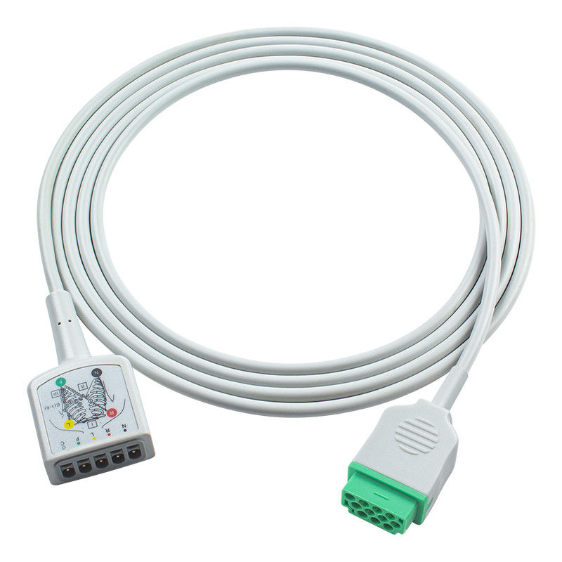 GE Marquette 11Pin 5Lead ECG Trunk Adapter Cable 1553AAO 120 250cx 259cx Vivid S6 ECG Extension Cable Euro Style