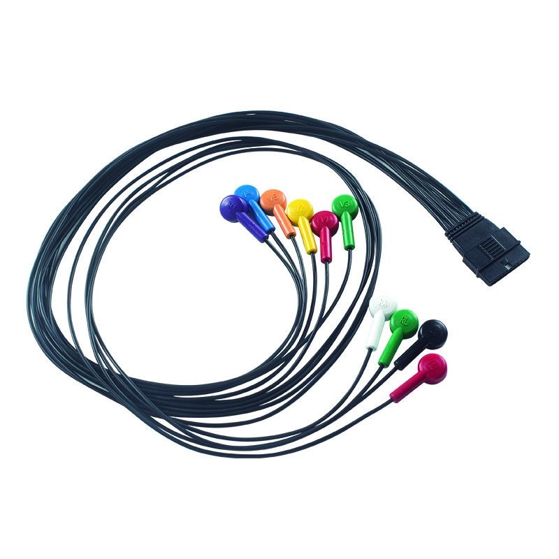 IEC/AHA Color Coding Schiller MS-12 Blue Compatible ECG Patient Cable for FT-1 2.400331