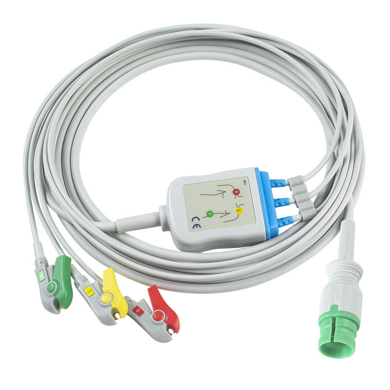 Compatible for Promed ECG Cable 3Lead IEC Grabber for PM-12 14Pin