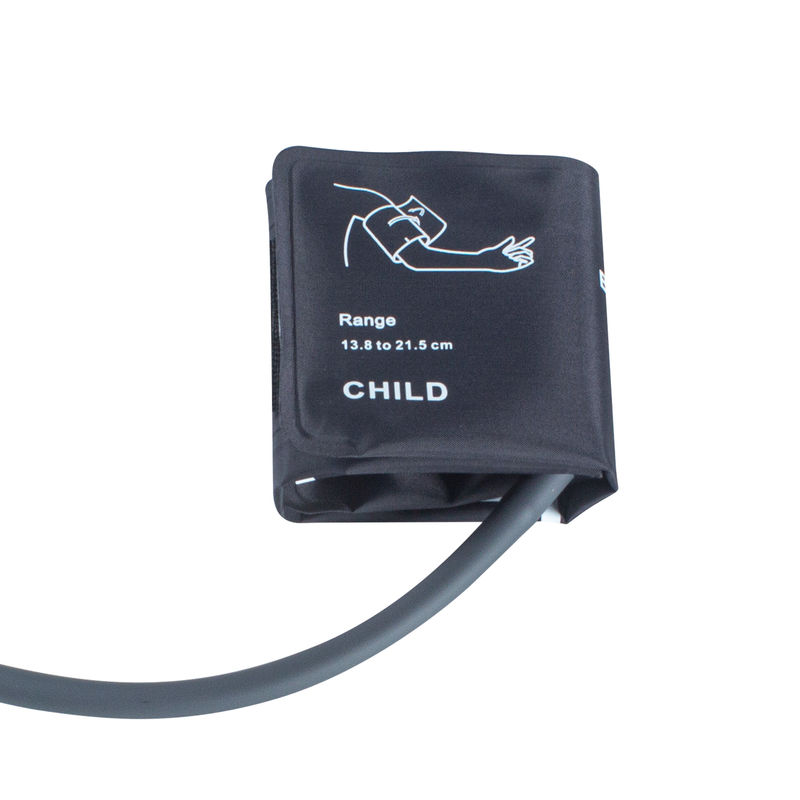 Hose Color Gray Pediatric NIBP Cuff 13.8-21.5cm Nylon Cuff Bladderless Single Tube