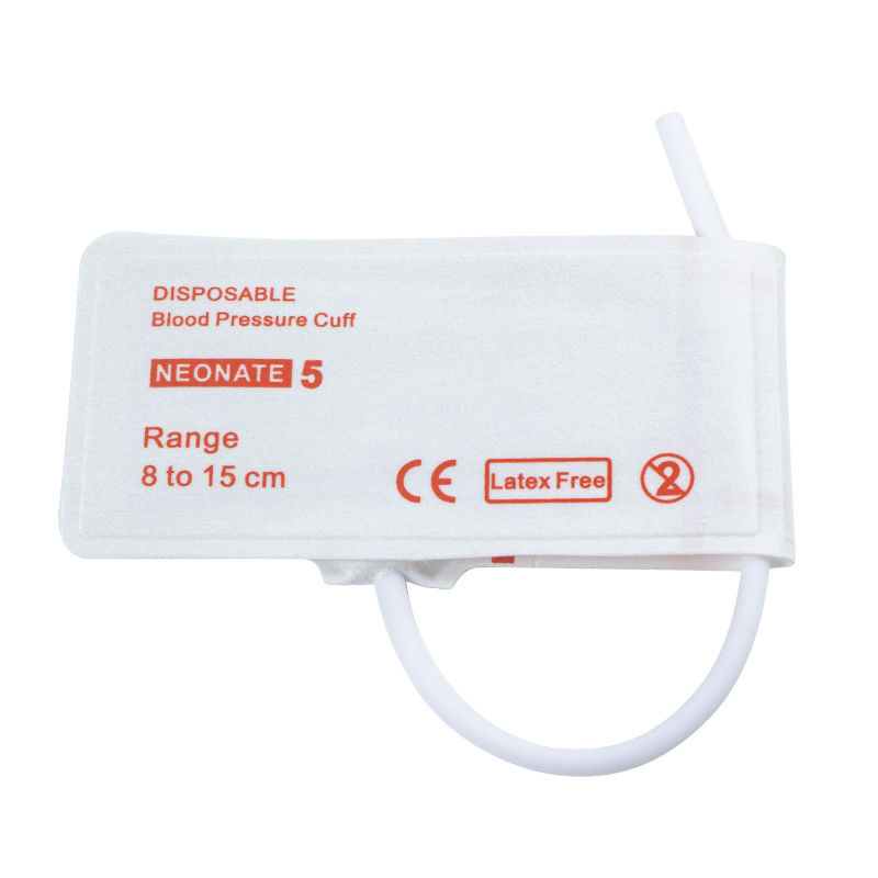 Single Tube Size 5 8-15cm Disposable Neonate NIBP Cuff with Hose Length 20cm