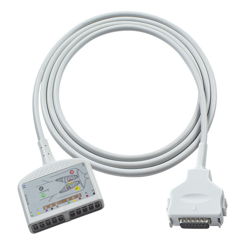 Compatible Fukuda Denshi 10Lead EKG Cable for CardiMax FX-7202, CardiMax FX-7402, CardiMax FX-7101