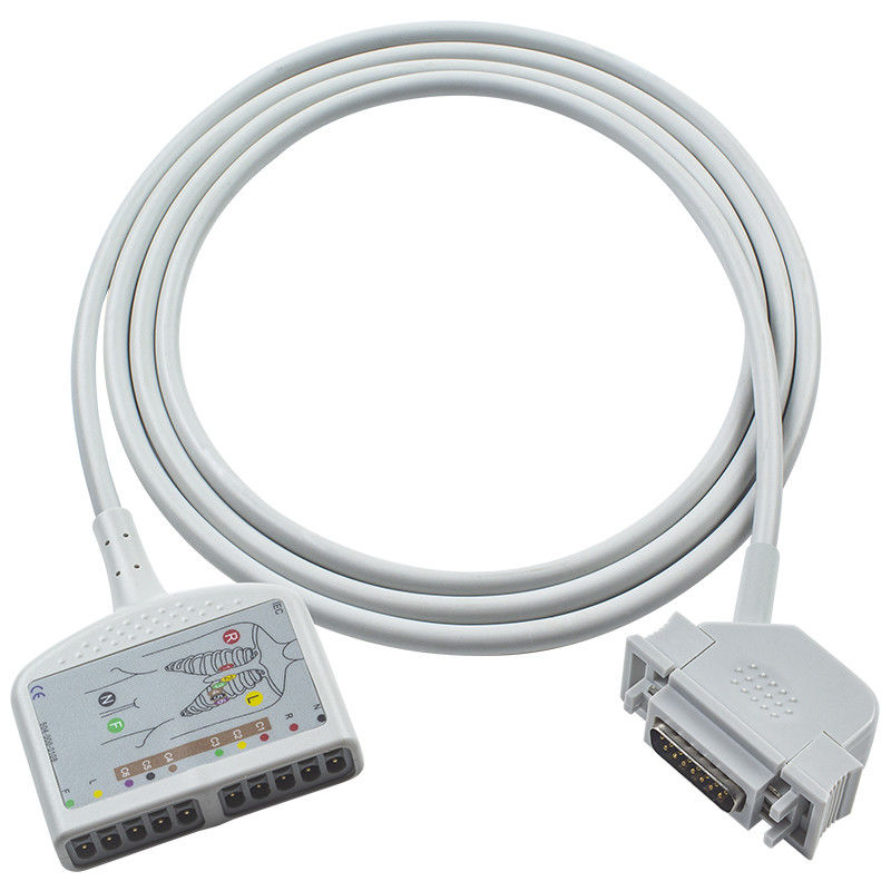 Latex-free 10Lead ECG Trunk Cable for Cardiosys EK36 EK403 EK41 EK413 EK43 EK512 EK53