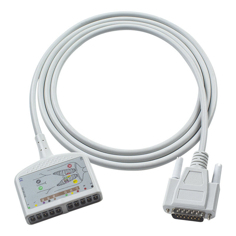 Compatible Nihon Kohden ECG Diagnostic EKG Cable 10Lead for Cardiofax C, Cardiofax GEM 9020K, Cardiofax M