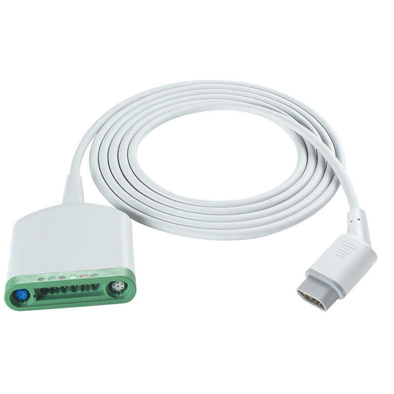 Compatible for Multimed 6 Pod Patient Cable 3.5M 6Lead ECG with SpO2/Temperature/ECG Fucntion