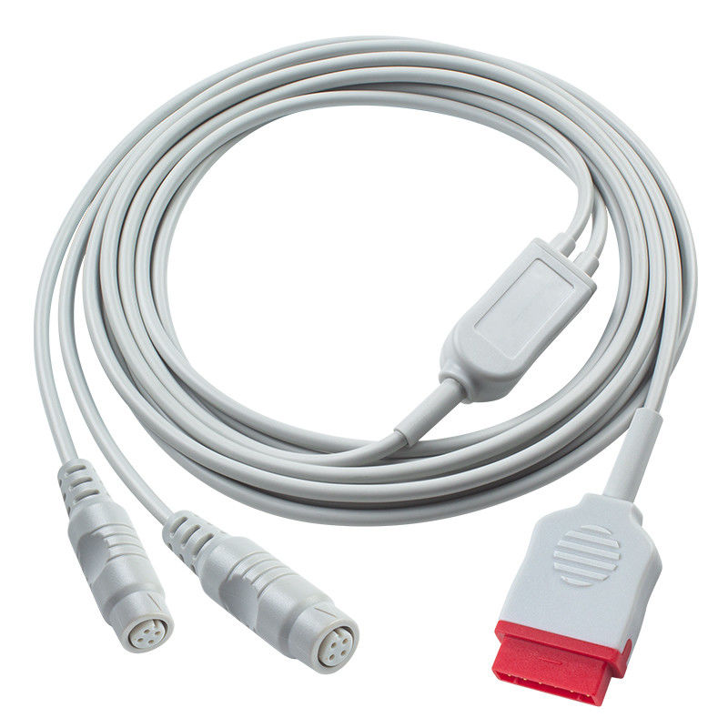 3.5M GE IBP Adapter Cable to Double P-hilips Connector for Medical Diagnosis Equipment