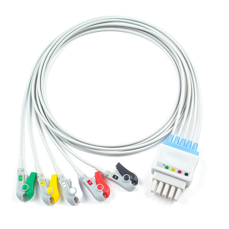 GE Datex Ohmeda 545316 545318 2.0 5 Lead ECG EKG Patient Monitor Cable