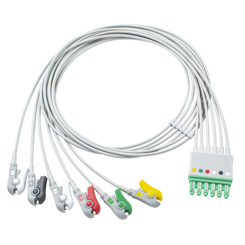 S-iemens Draeger Drager MP03405 ECG Lead Wires 6 Lead Cable Grabber M300 Infinity M540 MultiMed Plus IEC Clip
