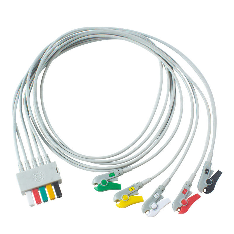 Mindray Datascope ECG Leadwires 0012-00-1514-03 5 Lead Grabber Clip ECG Lead Wire