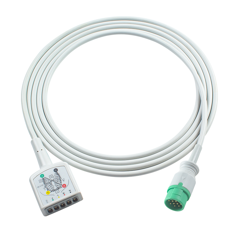 AAMI 3lead ECG Trunk Cable 130cm 12Pin VS Type