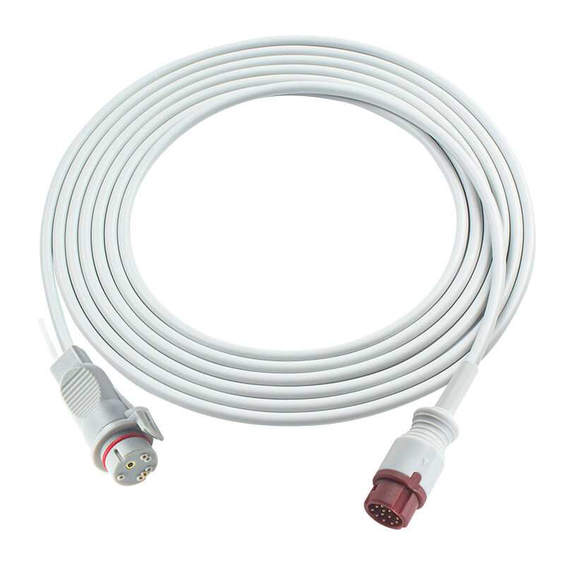 Bistos IBP Adapter Cable 12Pin to Edward Argon BD Abbott BB PVB Utah Medex Mindray Connector for BT-710 BT-720 BT-740 BT-770 BT-780