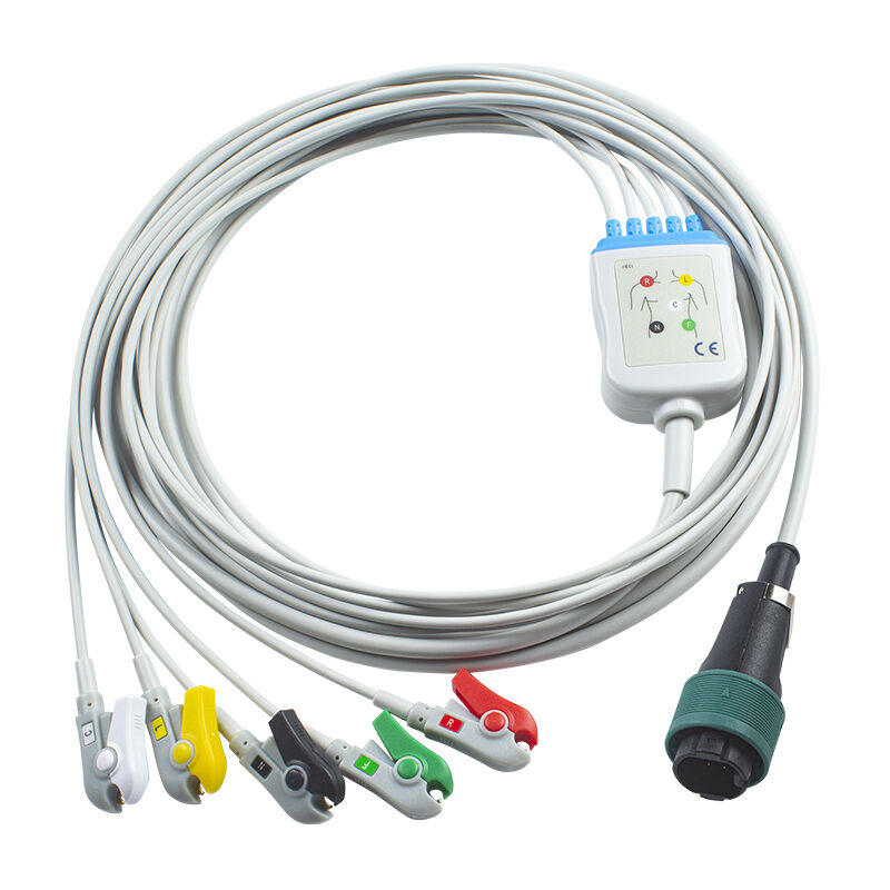 Saadat 6pin 8pin one piece ECG Cable and leadwires