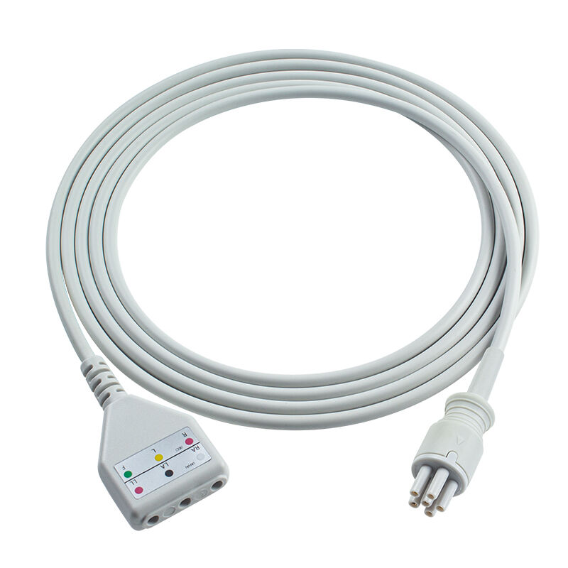 Omron > Colin 6Pin Connector 3 5Lead ECG Trunk Adapter Cable MC039-55 ECG Extension Cables Din Style