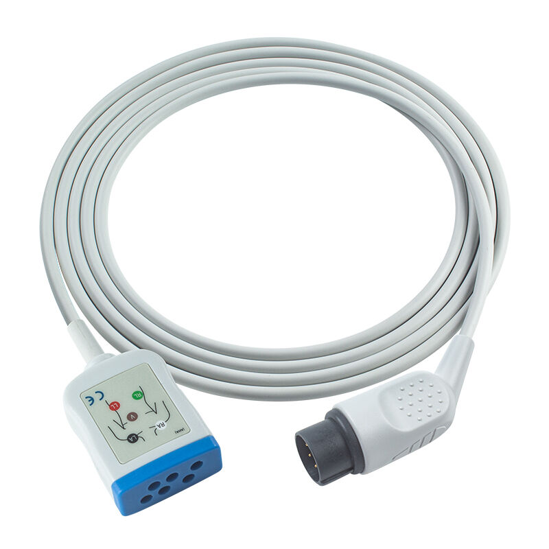 Nihon Kohden 8Pin 3 5 Lead ECG Trunk Adapter Cable OEC-6102A OEC-6105A OEC-6120A OEC-6120J OEC-6120K ECG Extension Cable