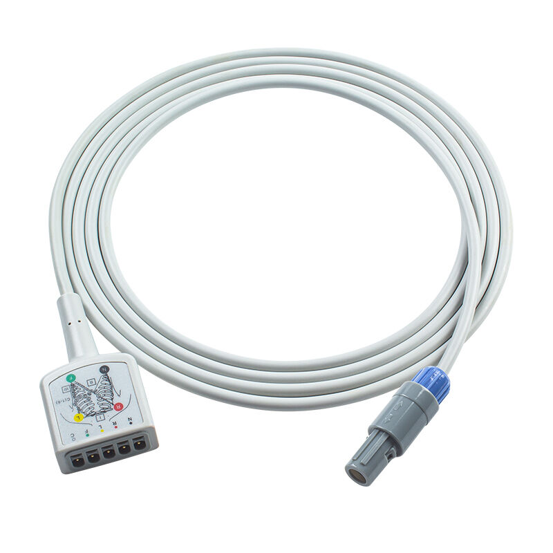 GE 7Pin Logic S7 XD ECG Trunk Cable AAstyle 5/3lead Cable 2.5M