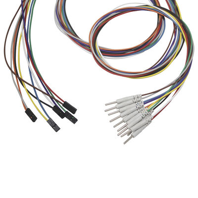 DuPont EEG Electrodes 2 Pin Plug To 2.00 Mm Pin Leadwires Plated Gold EEG EMG Lead Wire Electrode