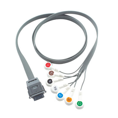 7Lead ECG Holter Cable TPU Material IEC Snap Compatible for Edan Biomedical Instrument