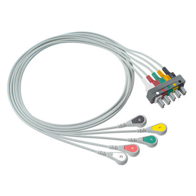 P-Hilips M1633A M1625A M1621A 989803104571 Detachable 5 Lead Snap IEC EKG Leadwire