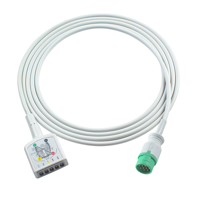 AAMI 3lead ECG Trunk Cable 130cm 12Pin VS Type