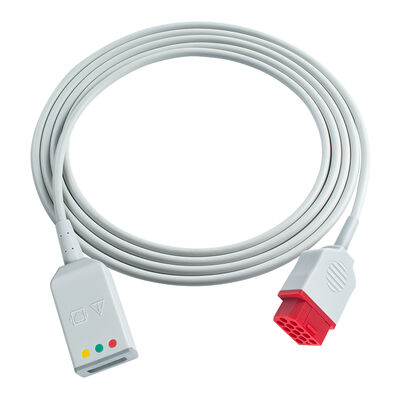 Bionet 12Pin BM3 BM5 3 5Lead ECG Trunk Adapter Cable Euro Style with Drager ECG Extension Cables