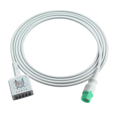 GE 1554AAO Corometrics 115 116 118 151 11Pin Connector 3 5Lead ECG Trunk Adapter Cable ECG Extension Cables VS Style